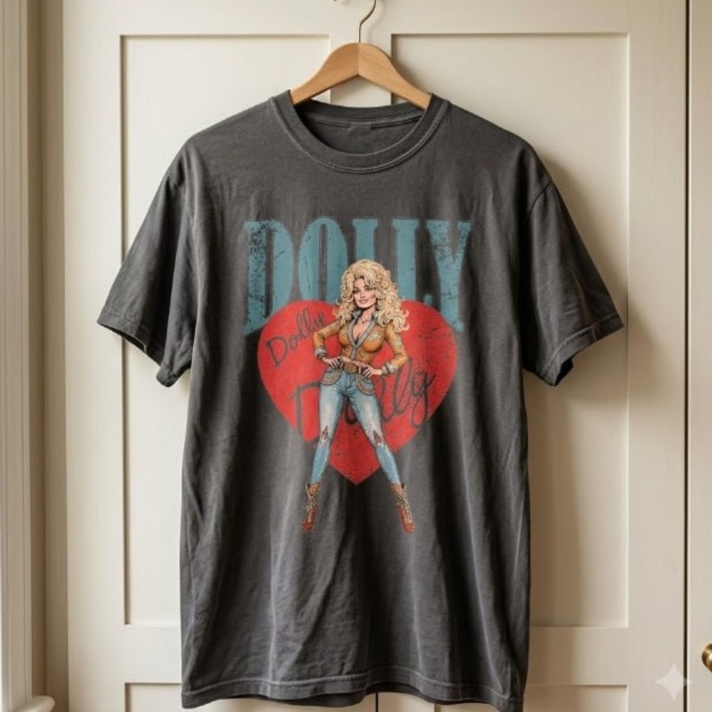 Dolly Parton Country Music Shirt charcoal